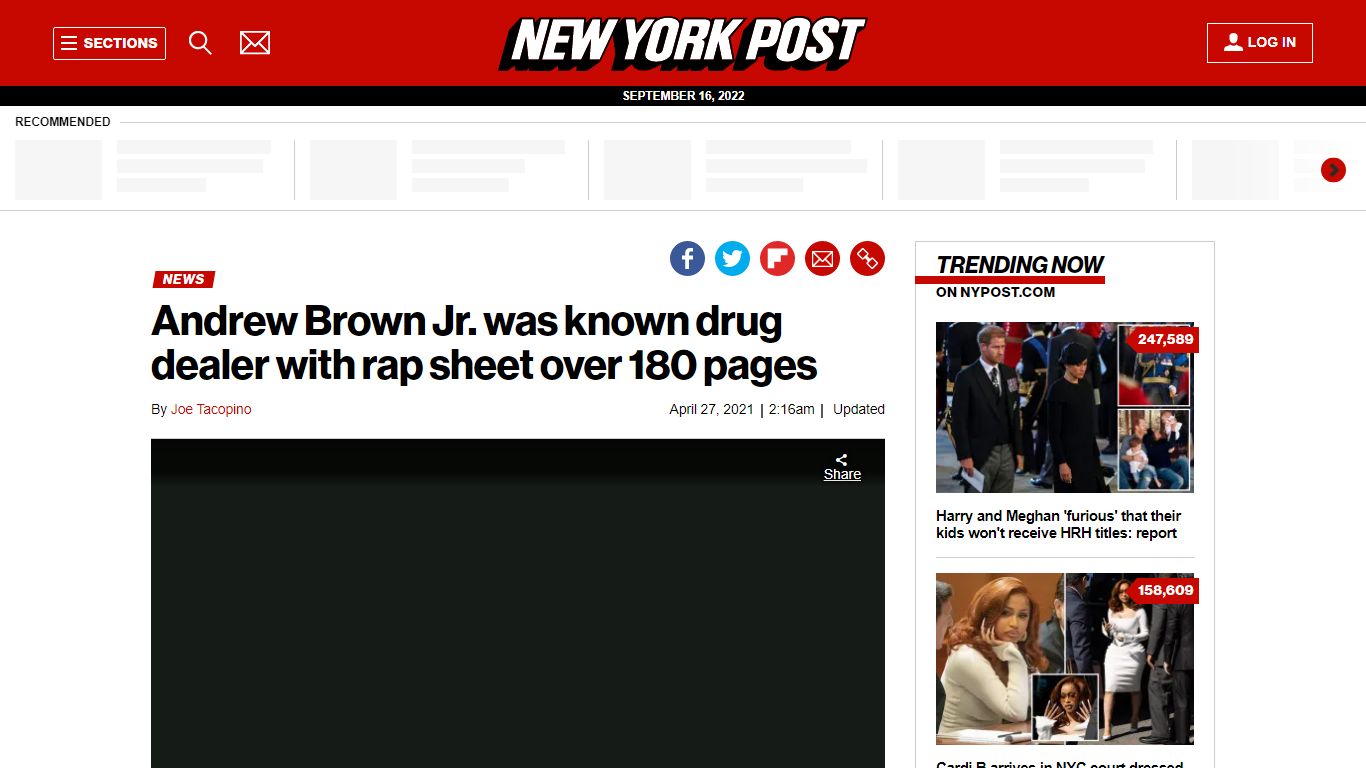 Andrew Brown Jr. was known drug dealer with rap sheet over 180 pages