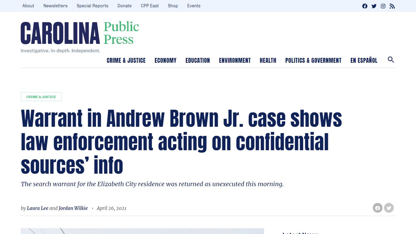 Warrant in Andrew Brown Jr. case shows law enforcement acting on ...